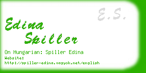 edina spiller business card